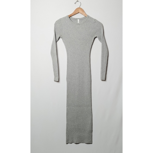 BABATON Streep Sweater Dress Grey Maxi ARITZIA - Picture 8 of 11